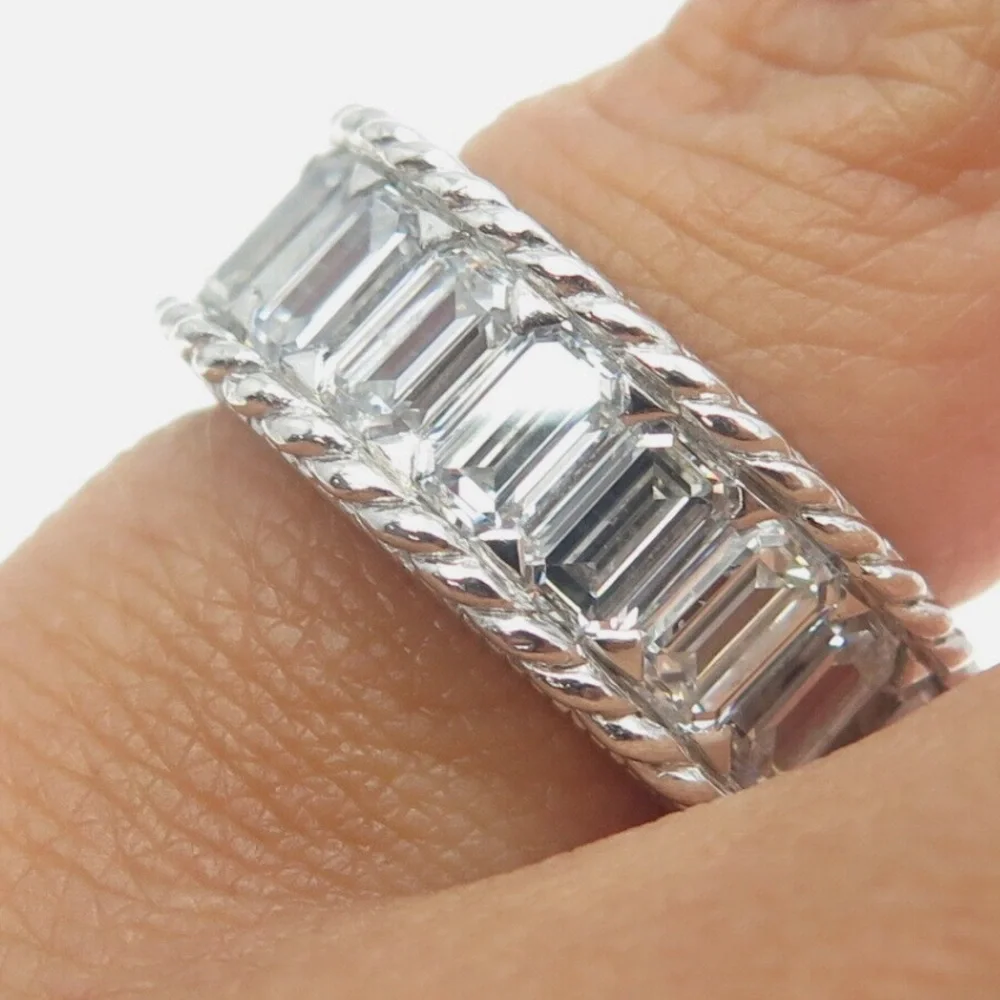JUDUTH RIPKA Sterling Silver Baguette CZ Ring - Picture 2 of 6